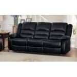 Jarita Double Reclining Sofa - Bi-Cast Vinyl - Black
